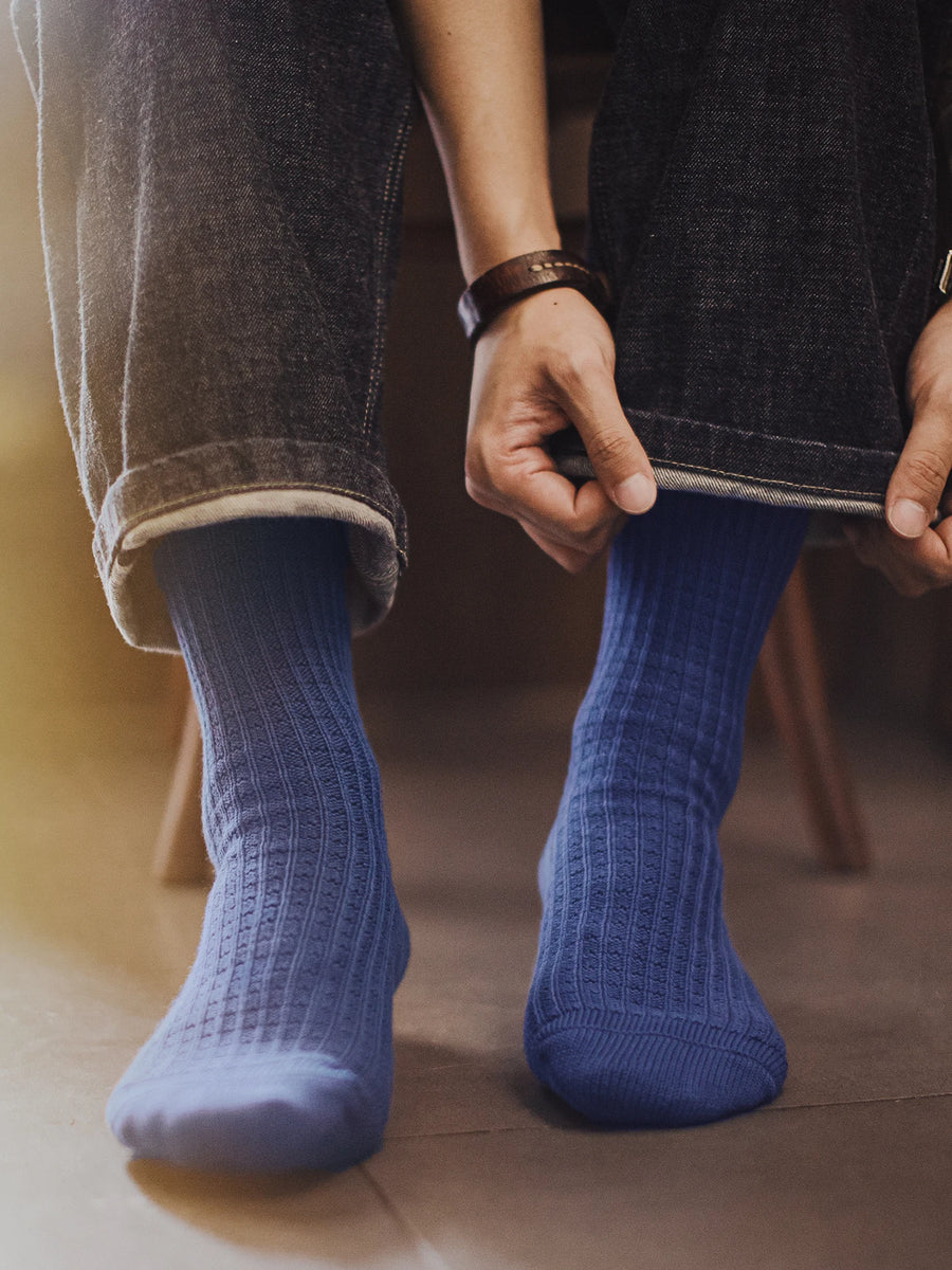 Chaussettes mi-mollet en maille gaufrée MADEN - Évacuation de l'humidité 