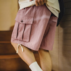 MADEN Schnelltrocknende Nylon-Cargo-Shorts mit lockerem Sitz