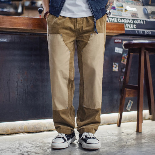 MADEN Patchwork Corduroy Carpenter Pants