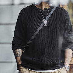 Henley de algodón pesado con rayas verticales para hombre MADEN