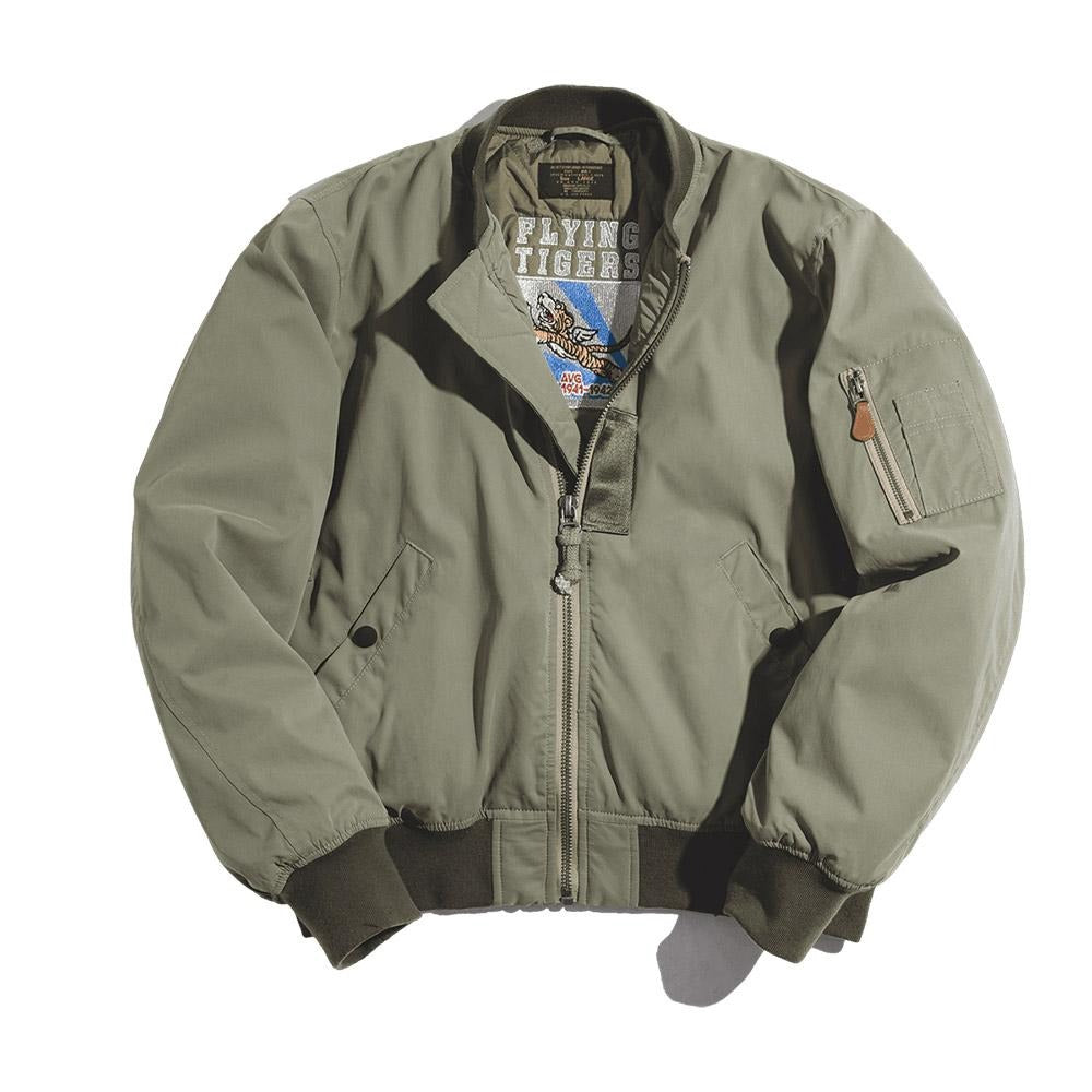 MADEN Retro MA1 Bomber Jacket – Thickened Baseball Flight Coat with Inner Pocket for Men