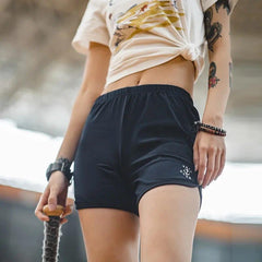 MADEN Women's Athletic Running Shorts Elastic High Waist Gym Workout Sport Shorts Summer Casual Breathable Short Pants Plus Size