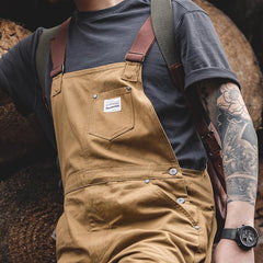 MADEN Herren Schwere Baumwoll Arbeitslatzhose Cargo