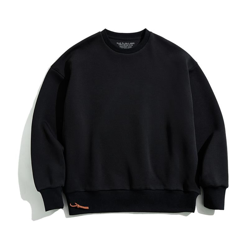 Sudadera de cuello redondo de tela técnica Air-Layer de peso pesado MADEN