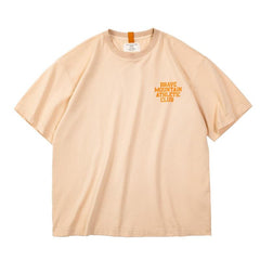 MADEN Flockdruck Buchstaben Schwere Baumwoll T-Shirt