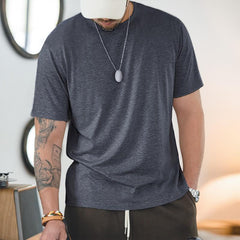 T-shirt MADEN décontracté et respirant à manches courtes pour homme, col rond, coupe ample et légère, idéal pour l'été. 