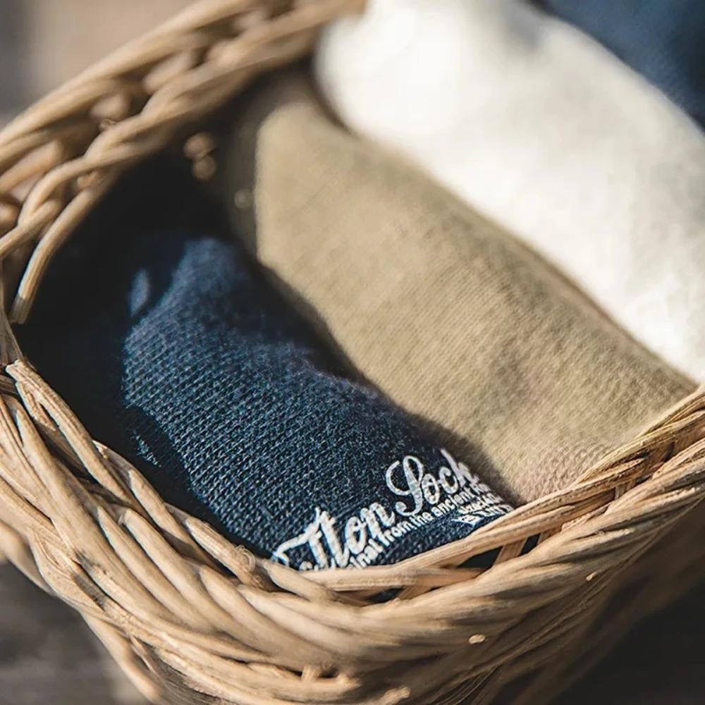 MADEN Herren Schwergewichtige Baumwoll-Freizeitsocken