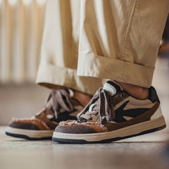 MADEN Retro Dekonstruierte Wildleder Low-Top Sneaker