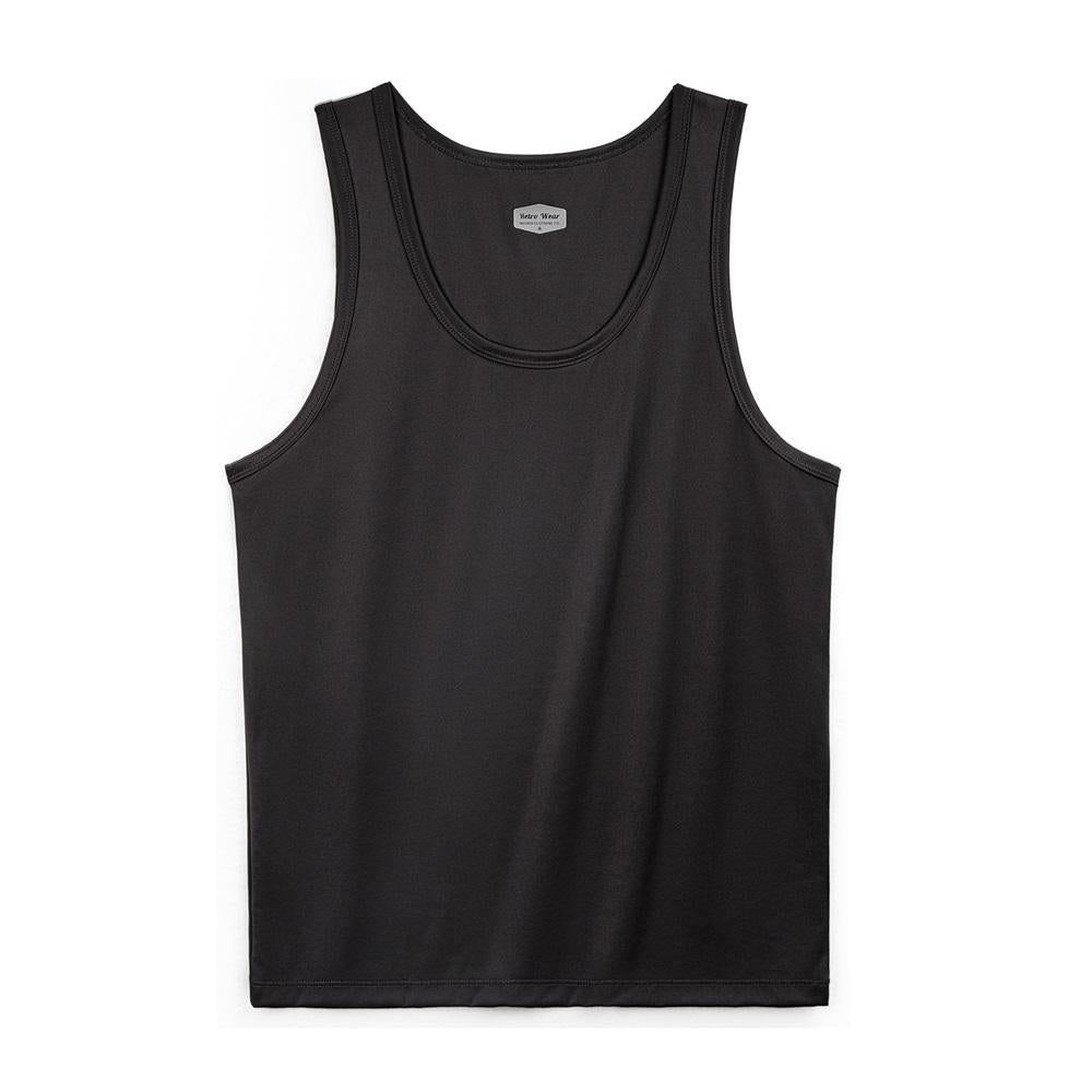 Maden Kühlendes Sonnenschutz-Ripptop, einfarbig, atmungsaktiv, vielseitig, dreifarbig, optionales Tanktop für Herren im Sommer 