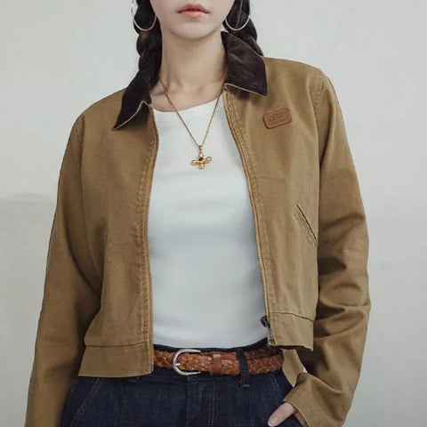MADEN Women’s Vintage Canvas Work Jacket