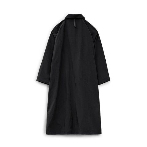 마덴 남성용 검은색 발마칸 코트 – 중간 길이 느슨한 핏 캐주얼 복고풍 오버코트 출퇴근 스타일 트렌치 재킷 가을 봄용