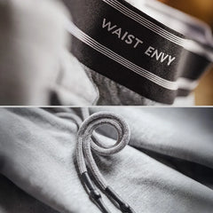 MADEN Damen-Jogginghose mit elastischem Bund, Baumwolle, Preppy-Stil, weites Bein, Kordelzug, lässige Herbsthose 