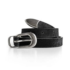 MADEN Vintage Leoparden-Ledergürtel