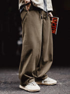 MADEN Brown Long Regular Casual Trousers Category Pants image 11 thumbnail