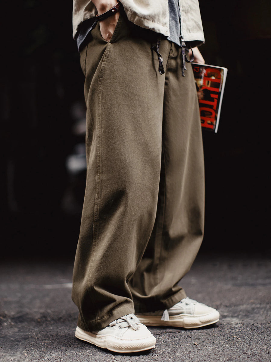 MADEN Brown Long Regular Casual Trousers Category Pants image 11