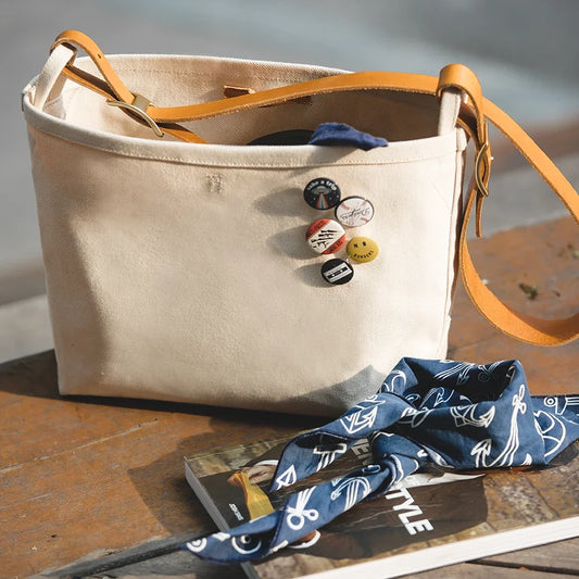 MADEN Retro 22oz Schwergewicht Schultertasche