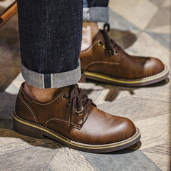 MADEN Low-Top Crazy Horse Leather Work Boots
