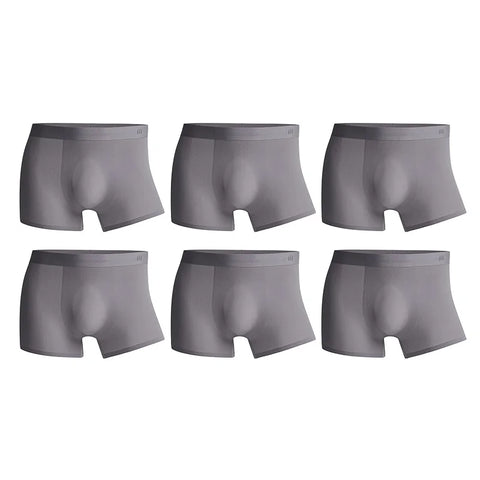 Calzoncillos bóxer para hombre Maden de seda helada, frescos, transpirables, sin costuras, ropa interior suave, elástica, delgada, de color sólido, 1/2/4/6 piezas