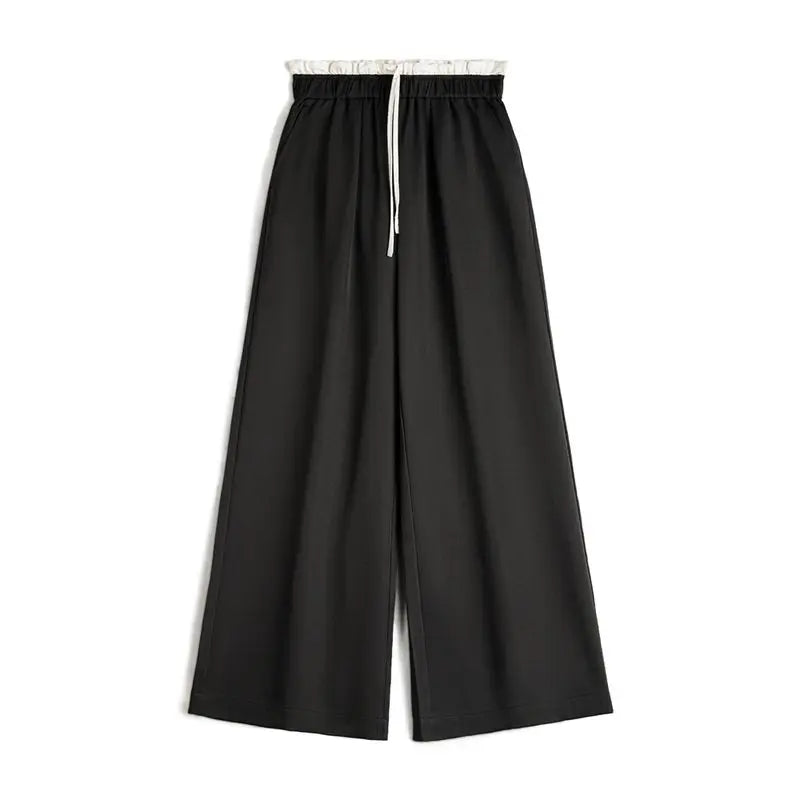 MADEN Weite Hose mit Patchwork und elastischem Bund