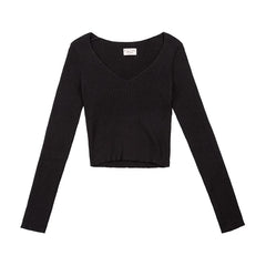 MADEN Damen Baumwoll V-Ausschnitt Strickpullover - 100% Baumwolle