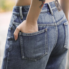 MADEN Women’s Washed Denim Jeans