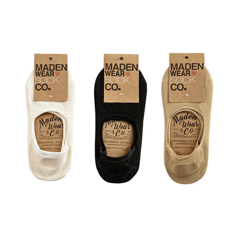 Chaussettes invisibles basses MADEN pour femmes, en silicone antidérapant, en forme de U, fines et respirantes, couleur unie. 