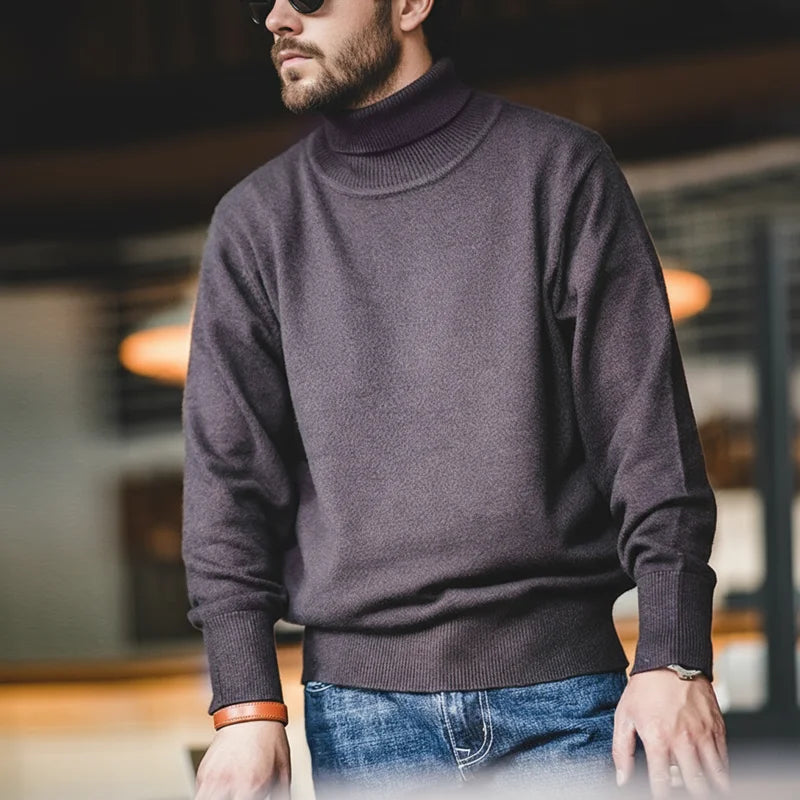 MADEN Turtleneck Thermal Sweater