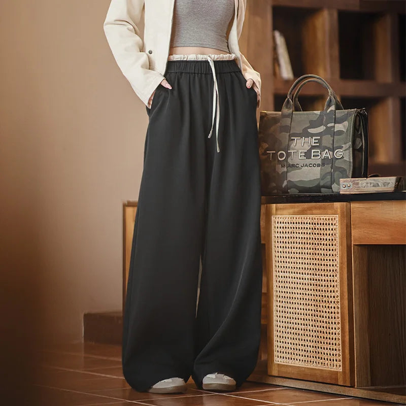 MADEN Weite Hose mit Patchwork und elastischem Bund