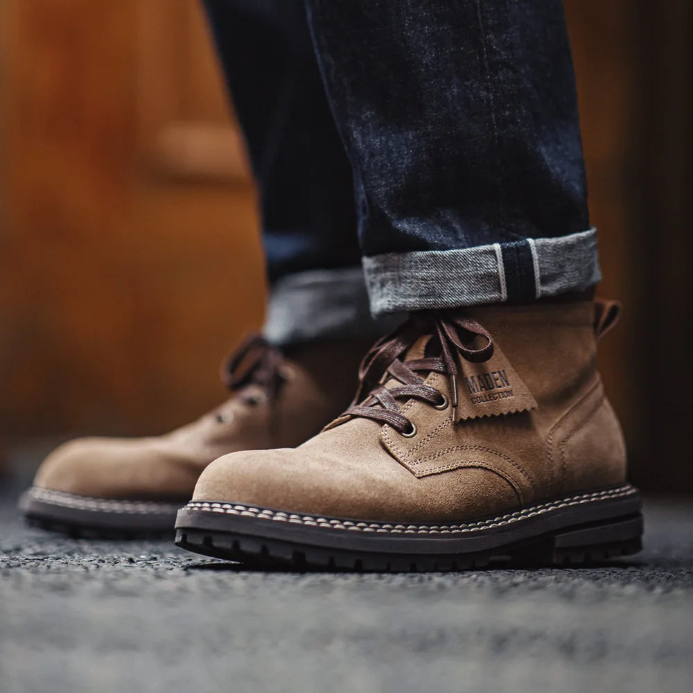 MADEN Retro Mid-Top Arbeitsstiefel
