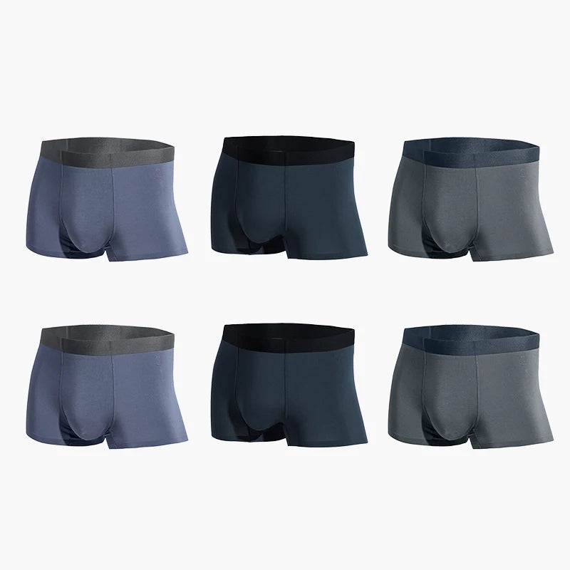 Boxers antibactériens MADEN en modal – Sous-vêtements respirants, fins et sans coutures en soie glacée.