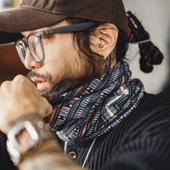 MADEN Vintage Navajo bedruckte Mehrzweckmütze und Kopftuch, vielseitige Herrenmütze für Herbst und Winter, warmer Pullover 