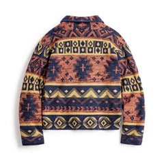 MADEN Vintage Navajo Strick-Cardigan mit Knebelverschluss