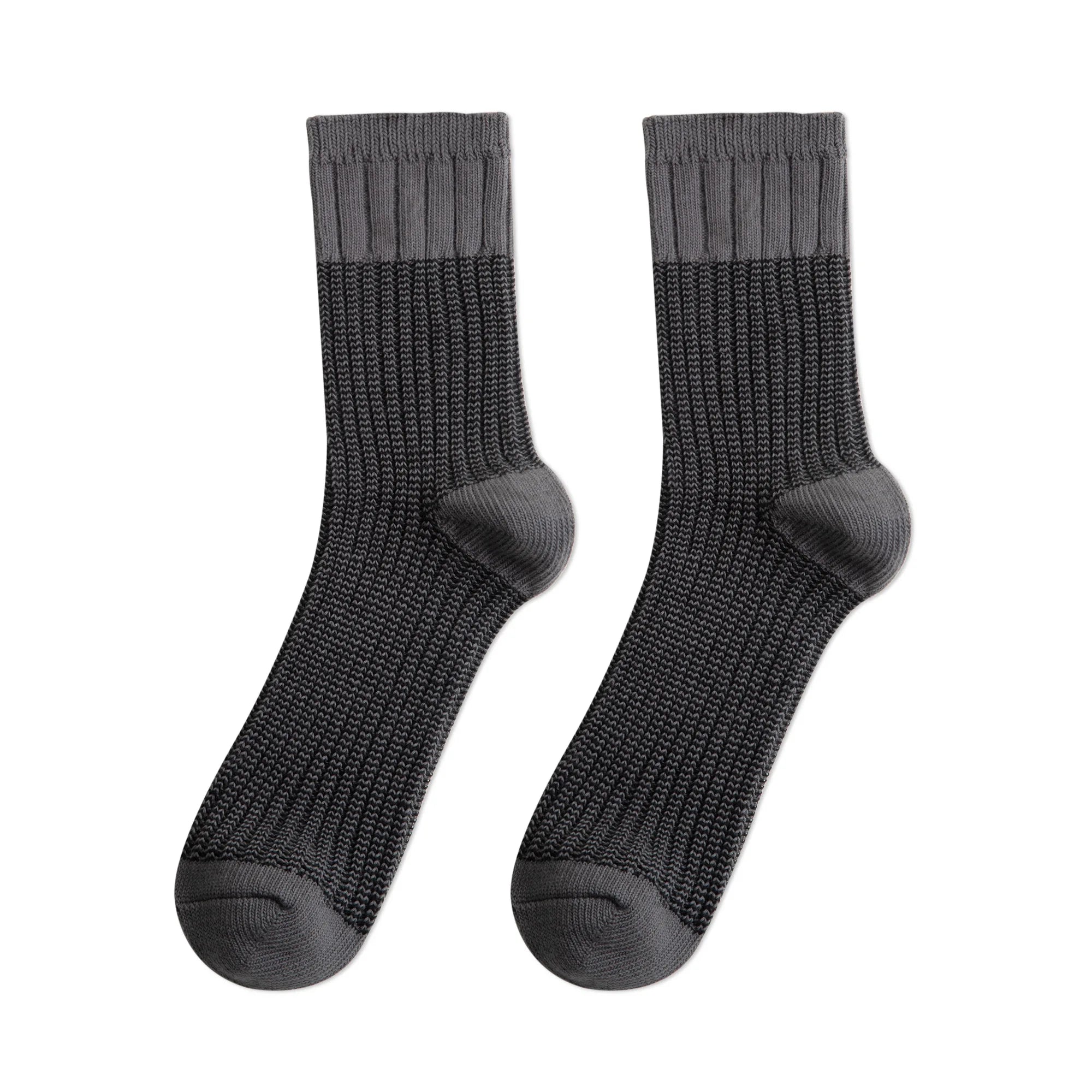 MADEN Kontrastfarbene Gestrickte Baumwollsocken bis zur Mitte der Wade