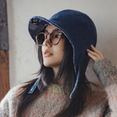 Sombrero bomber vintage de pana con orejeras MADEN