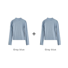 MADEN Damen Fleece-Oberteil mit Stehkragen und Thermofunktion