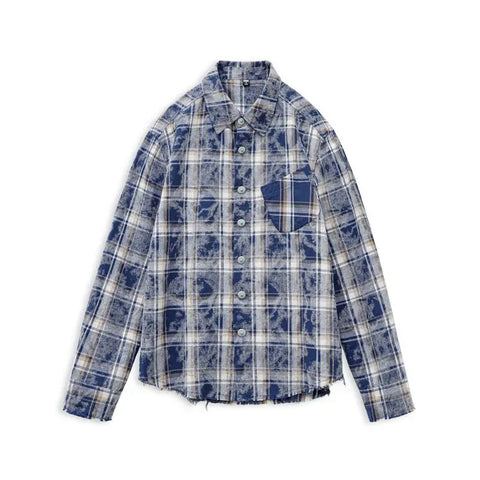 MADEN Women’s Retro Flannel Long Sleeve Plaid Shirt