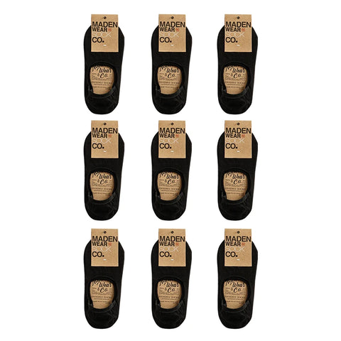 Chaussettes invisibles basses MADEN pour femmes, en silicone antidérapant, en forme de U, fines et respirantes, couleur unie. 