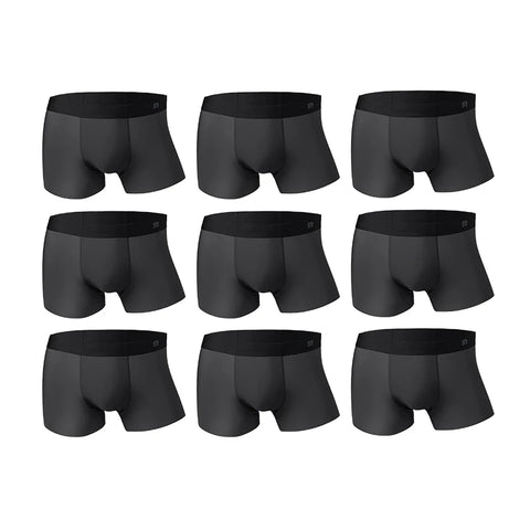 マデン メンズ 1/3/6/9枚 氷絹 通気性 ボクサーブリーフ 弾力性 柔らかい 継ぎ目なし 下着 無地 トランクス 大きいサイズ