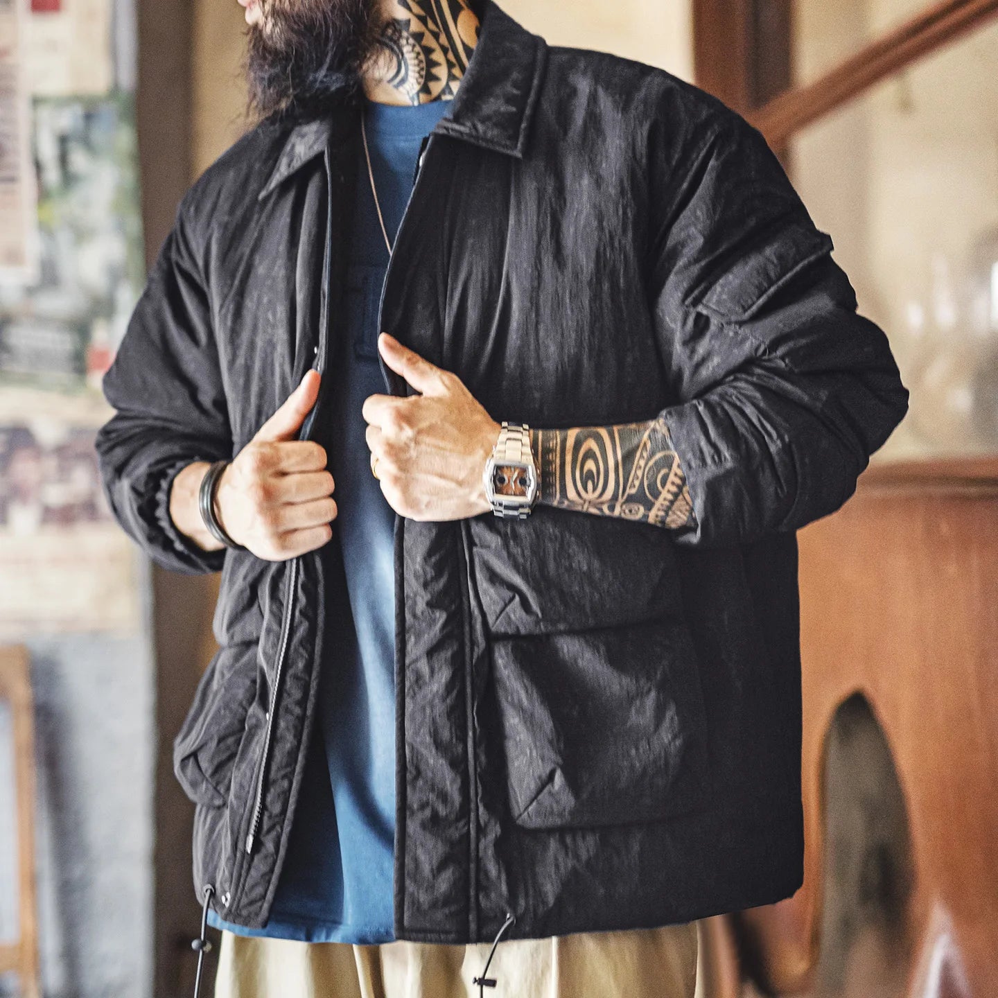 MADEN Men’s Retro M65 Padded Jacket