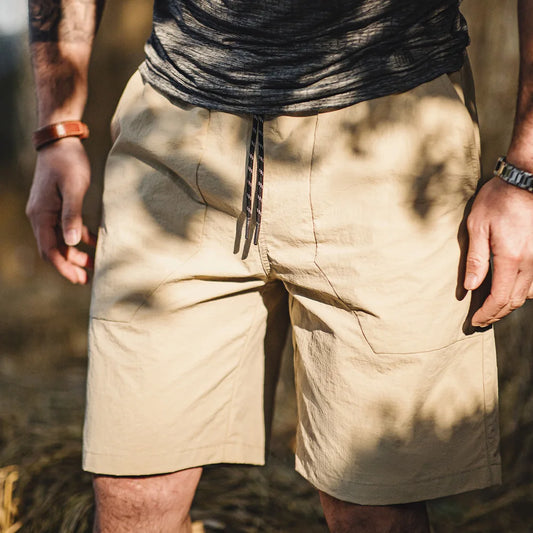 MADEN Faltenrock Lockere Nylon gewebte Cargoshorts