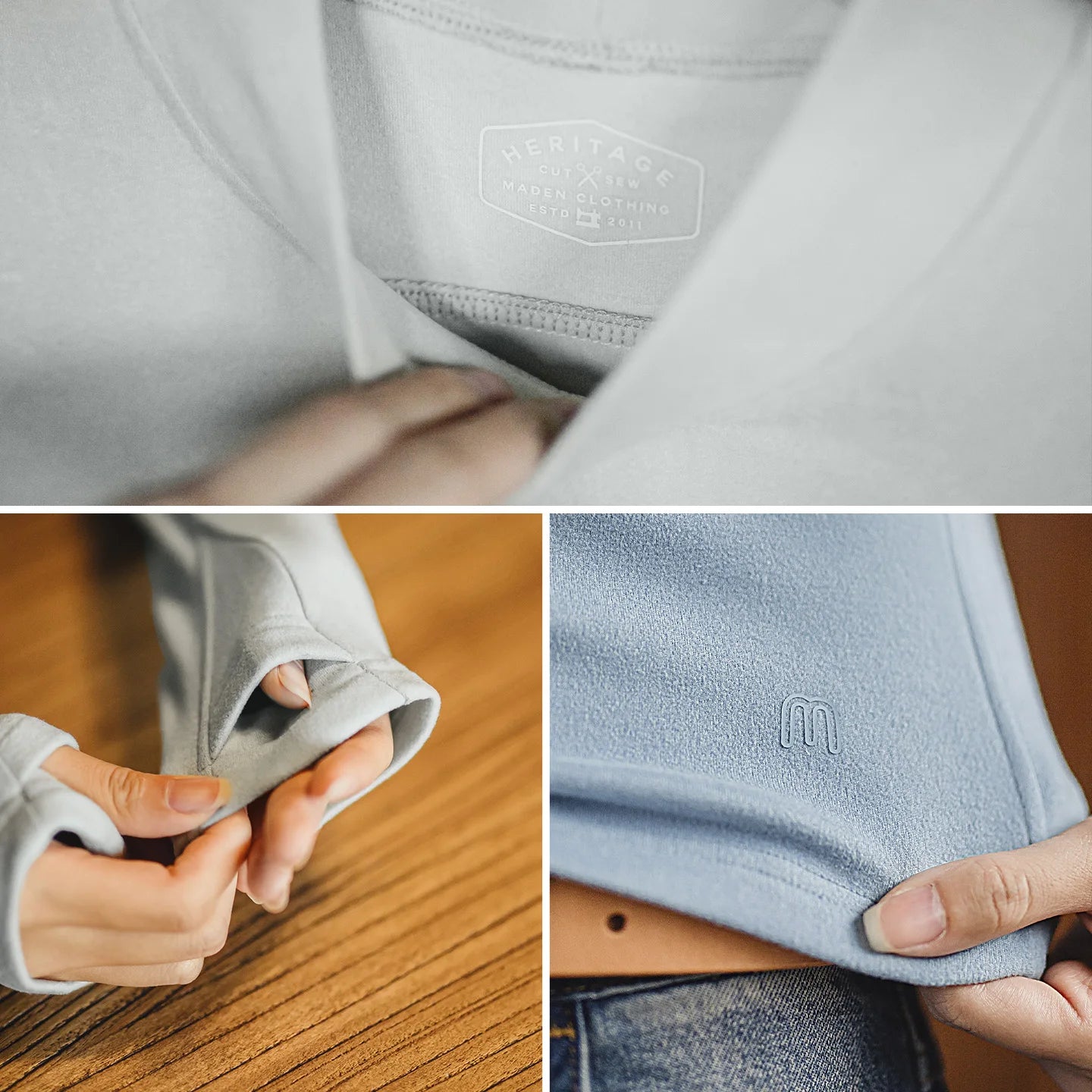 MADEN Damen Fleece-Oberteil mit Stehkragen und Thermofunktion