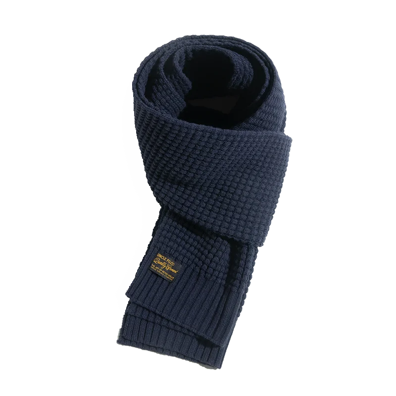 MADEN Herren Schwerer Wollmischung Strickschal