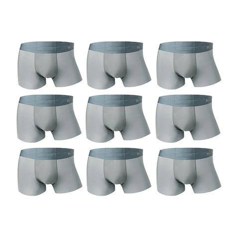 マデン メンズ 1/3/6/9枚 氷絹 通気性 ボクサーブリーフ 弾力性 柔らかい 継ぎ目なし 下着 無地 トランクス 大きいサイズ