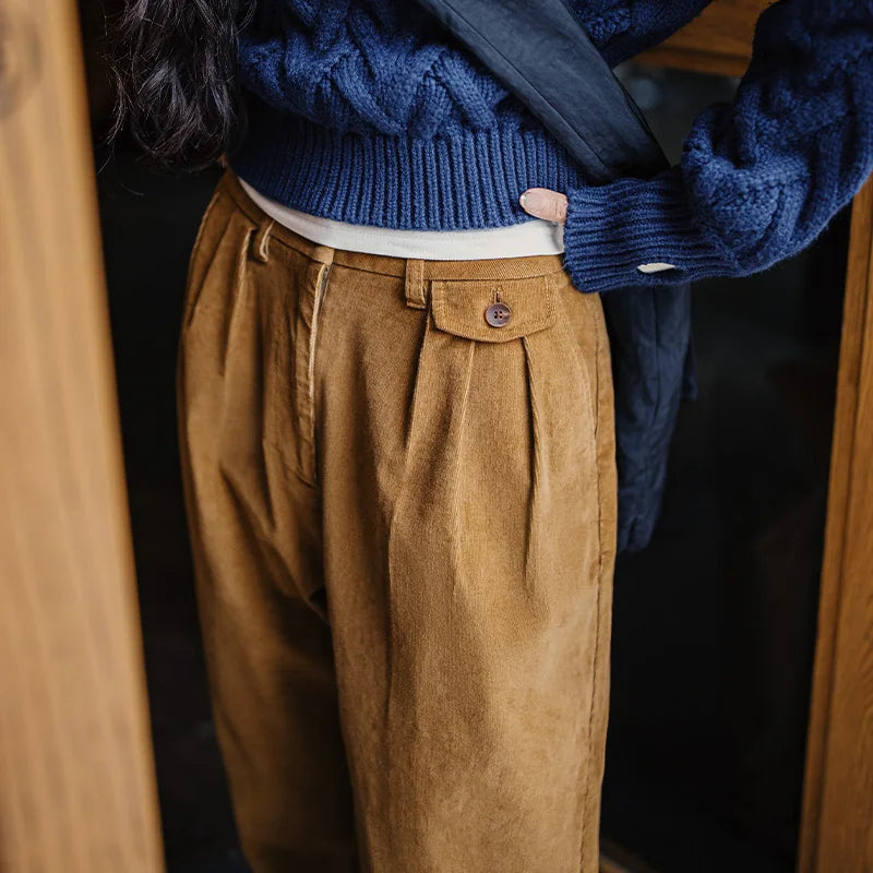 Pantalones de pana de corte holgado MADEN