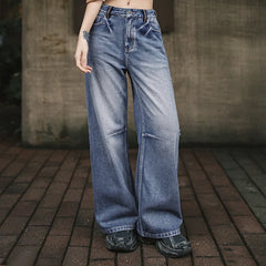 MADEN Women’s Washed Denim Jeans