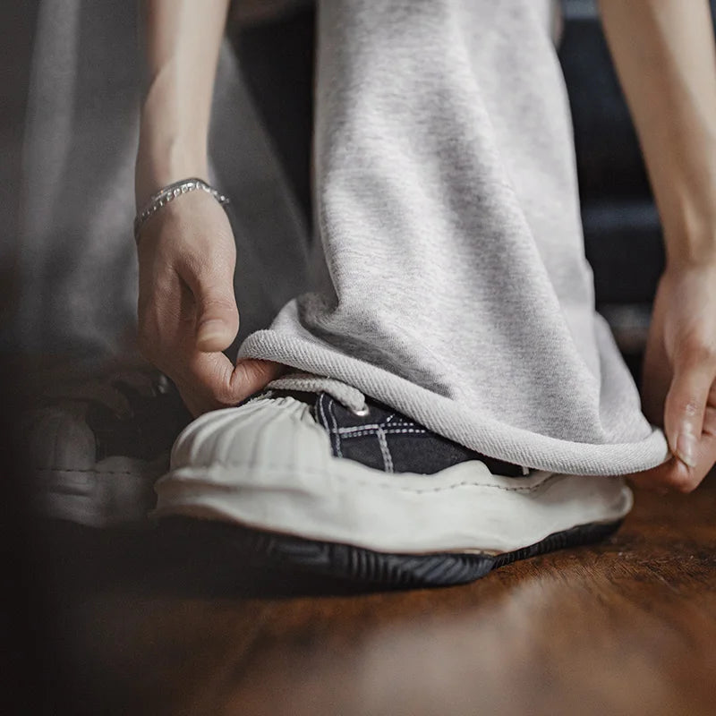 Maden Damen-Jogginghose mit weitem Bein, gerader Passform, umgeschlagenem Saum und elastischem Bund, Sporthose, Freizeithose für Herbst und Frühling 