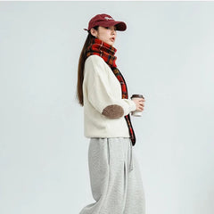 MADEN Chenille Grobstrickpullover mit hohem Kragen