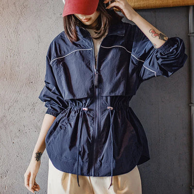 MADEN Cinch-Waist Windbreaker Jacket
