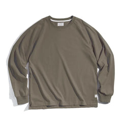 MADEN Herren Langarmshirt – 100 % Baumwolle