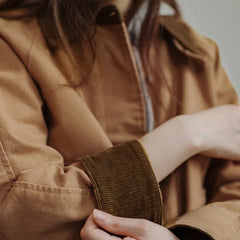 Áo khoác barn cotton nặng Retro nữ MADEN